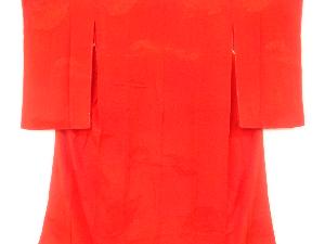 アンティーク　紋錦紗檜扇模様織り出し長襦袢